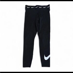 Nike Black Leggings with White Swoosh
